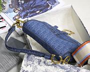  DIOR SADDLE DENIM BLUE DIOR OBLIQUE M0446 SIZE 25.5 CM - 6