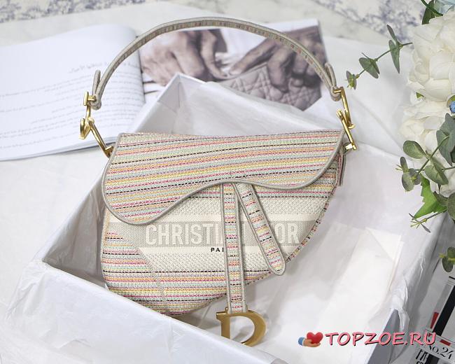  DIOR SADDLE D-LITE MULTICOLOR M0446 SIZE 25.5 CM - 1