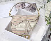  DIOR SADDLE D-LITE MULTICOLOR M0446 SIZE 25.5 CM - 1