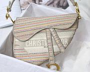  DIOR SADDLE D-LITE MULTICOLOR M0446 SIZE 25.5 CM - 6