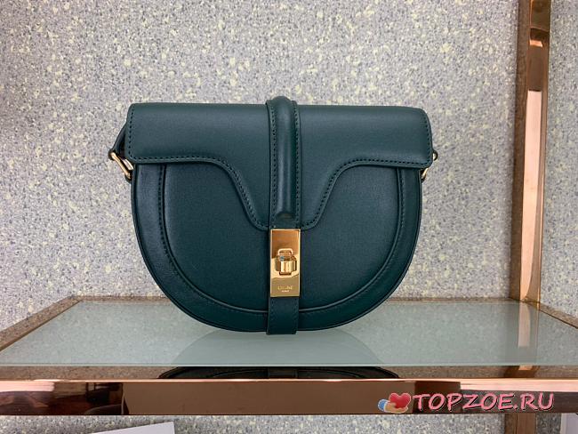 CELINE SMALL BESACE 16 BAG EMERALD GREEN 188013 SIZE 19 CM - 1