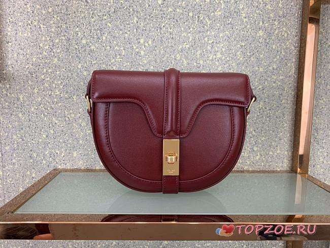 CELINE SMALL BESACE 16 BAG BORDEAUX 188013 SIZE 19 CM - 1