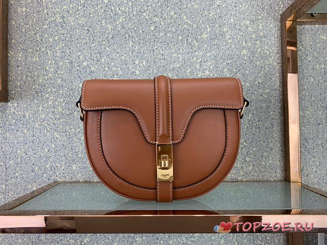 CELINE SMALL BESACE 16 BAG BROWN 188013 SIZE 19 CM - 1