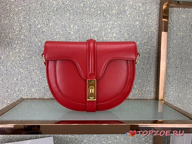CELINE SMALL BESACE 16 BAG RED 188013 SIZE 19 CM - 1