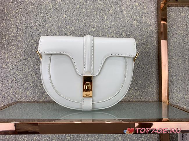 CELINE SMALL BESACE 16 BAG WHITE 188013 SIZE 19 CM - 1