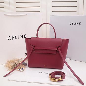 CELINE NANO BELT BAG BORDEAUX 189003 SIZE 20 x 20 x 10 CM