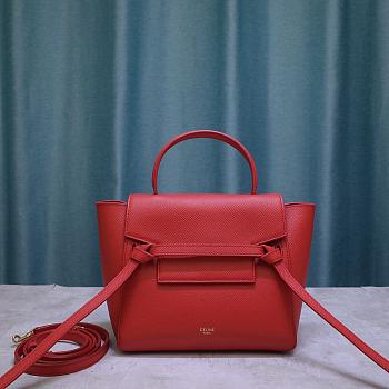 CELINE NANO BELT BAG RED 189003 SIZE 20 x 20 x 10 CM
