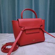 CELINE NANO BELT BAG RED 189003 SIZE 20 x 20 x 10 CM - 6