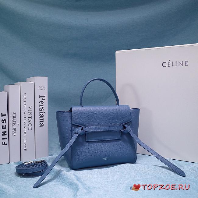CELINE NANO BELT BAG ROYAL BLUE 189003 SIZE 20 x 20 x 10 CM - 1