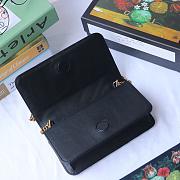 GUCCI GG MARMONT MINI BAG BLACK 488426 SIZE 18 CM - 6