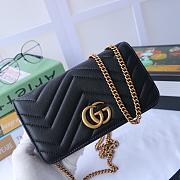 GUCCI GG MARMONT MINI BAG BLACK 488426 SIZE 18 CM - 5