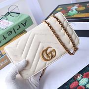 GUCCI GG MARMONT MINI BAG WHITE 488426 SIZE 18 CM - 6