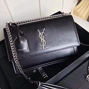 YSL SUNSET MEDIUM BLACK 442906 SIZE 22 CM - 1
