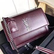 YSL SUNSET MEDIUM BORDEAUX 442906 SIZE 22 CM - 1