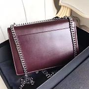 YSL SUNSET MEDIUM BORDEAUX 442906 SIZE 22 CM - 3