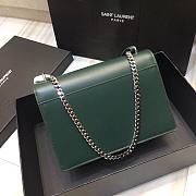 YSL SUNSET MEDIUM EMERALD GREEN 442906 SIZE 22 CM - 2