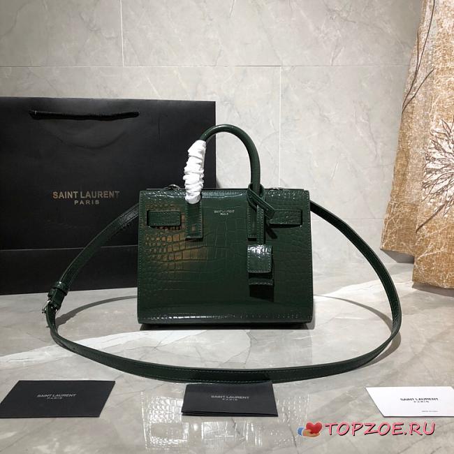 YSL CLASSIC SAC DE JOUR NANO EMERALD GREEN 392035 SIZE 22 x 18 x 10.5 CM - 1