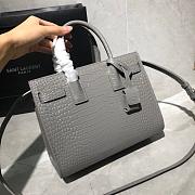 YSL CLASSIC SAC DE JOUR BABY GRAY 421863 SIZE 26 x 20.5 x 12.5 CM - 5