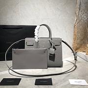 YSL CLASSIC SAC DE JOUR BABY GRAY 421863 SIZE 26 x 20.5 x 12.5 CM - 4
