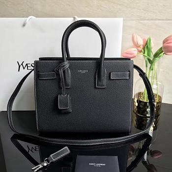 YSL CLASSIC SAC DE JOUR BABY GRAINED LEATHER BLACK 421863 SIZE 26 CM