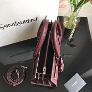 YSL CLASSIC SAC DE JOUR BABY GRAINED LEATHER BORDEAUX 421863 SIZE 26 CM - 6
