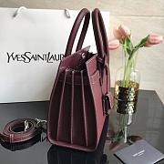 YSL CLASSIC SAC DE JOUR BABY GRAINED LEATHER BORDEAUX 421863 SIZE 26 CM - 5
