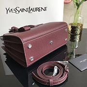 YSL CLASSIC SAC DE JOUR BABY GRAINED LEATHER BORDEAUX 421863 SIZE 26 CM - 4