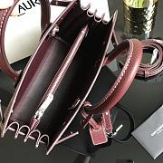 YSL CLASSIC SAC DE JOUR BABY GRAINED LEATHER BORDEAUX 421863 SIZE 26 CM - 2