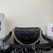 PRADA SYSTEM PATCHWORK BAG BLACK 1BD291 SIZE 28 CM - 1