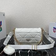  PRADA SYSTEM PATCHWORK BAG WHITE 1BD291 SIZE 28 CM - 1