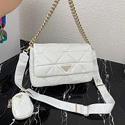  PRADA SYSTEM PATCHWORK BAG WHITE 1BD291 SIZE 28 CM - 2