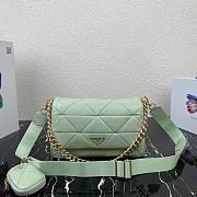PRADA SYSTEM PATCHWORK BAG TEA GREEN 1BD291 SIZE 28 CM - 1