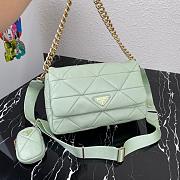 PRADA SYSTEM PATCHWORK BAG TEA GREEN 1BD291 SIZE 28 CM - 6