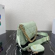 PRADA SYSTEM PATCHWORK BAG TEA GREEN 1BD291 SIZE 28 CM - 2