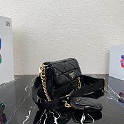 PRADA SMALL SYSTEM PATCHWORK BAG BLACK 1BD292 SIZE 21 CM - 2