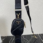 PRADA SMALL SYSTEM PATCHWORK BAG BLACK 1BD292 SIZE 21 CM - 4