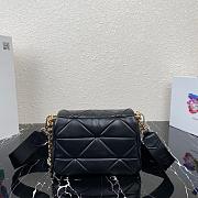 PRADA SMALL SYSTEM PATCHWORK BAG BLACK 1BD292 SIZE 21 CM - 6