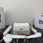 PRADA SMALL SYSTEM PATCHWORK BAG WHITE 1BD292 SIZE 21 CM - 1