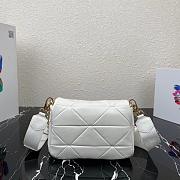 PRADA SMALL SYSTEM PATCHWORK BAG WHITE 1BD292 SIZE 21 CM - 6