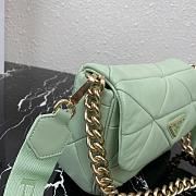 PRADA SMALL SYSTEM PATCHWORK BAG TEA GREEN 1BD292 SIZE 21 CM - 2