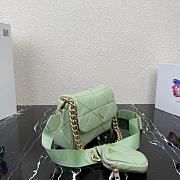 PRADA SMALL SYSTEM PATCHWORK BAG TEA GREEN 1BD292 SIZE 21 CM - 3