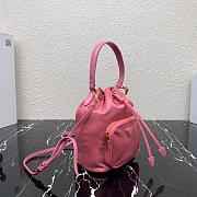 PRADA NYLON BUCKET BAG ROSE PINK 1N1864 SIZE 23 CM - 5