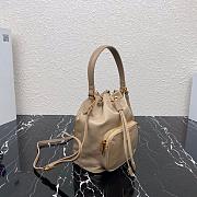 PRADA NYLON BUCKET BAG BEIGE 1N1864 SIZE 23 CM - 3
