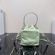 PRADA NYLON BUCKET BAG TEA GREEN 1N1864 SIZE 23 CM - 2