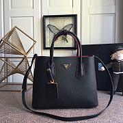 PRADA MEDIUM DOUBLE BAG BLACK 1BG775 SIZE 33 CM - 1