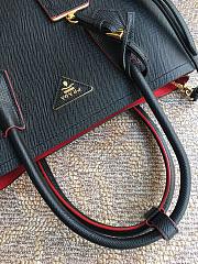 PRADA MEDIUM DOUBLE BAG BLACK 1BG775 SIZE 33 CM - 3