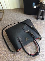 PRADA MEDIUM DOUBLE BAG BLACK 1BG775 SIZE 33 CM - 2