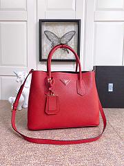 PRADA MEDIUM DOUBLE BAG RED 1BG775 SIZE 33 CM - 1
