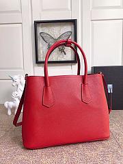 PRADA MEDIUM DOUBLE BAG RED 1BG775 SIZE 33 CM - 5