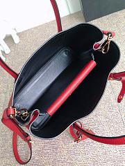PRADA MEDIUM DOUBLE BAG RED 1BG775 SIZE 33 CM - 4